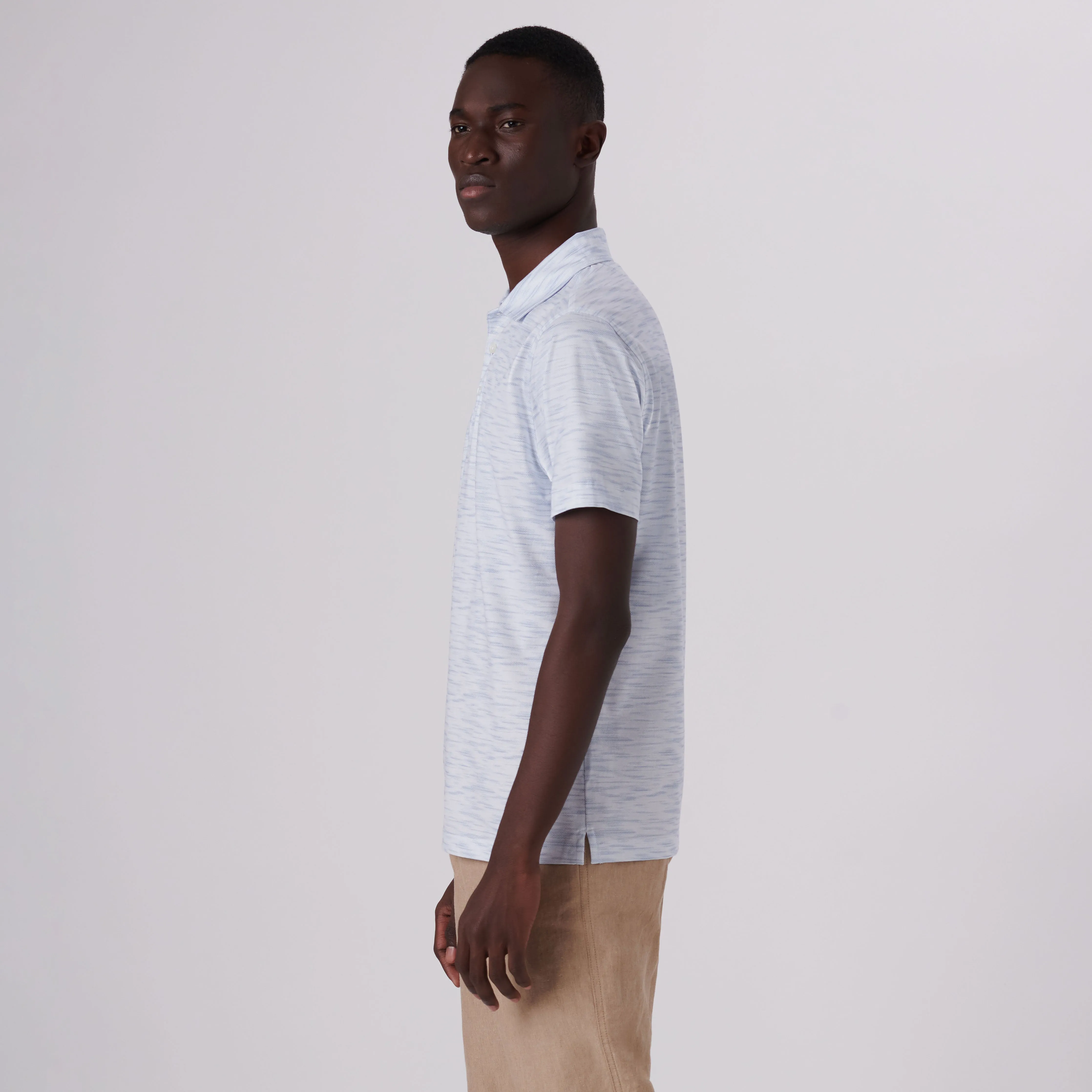 Victor Striated Print OoohCotton Polo
