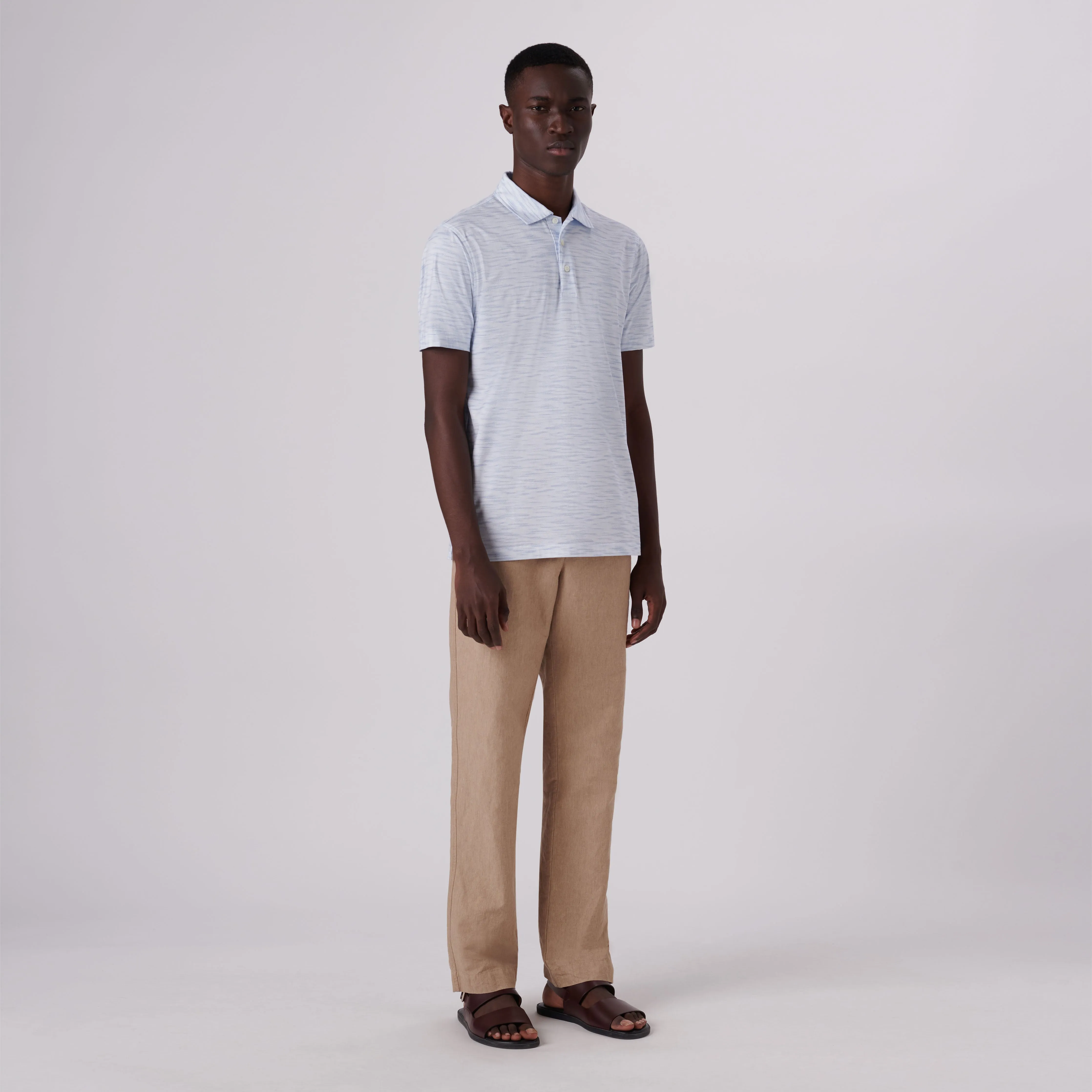 Victor Striated Print OoohCotton Polo
