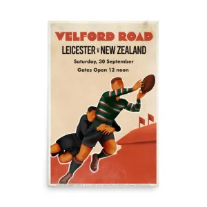 Vintage Leicester v New Zealand Poster