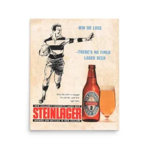 Vintage Steinlager Beer New Zealand Poster