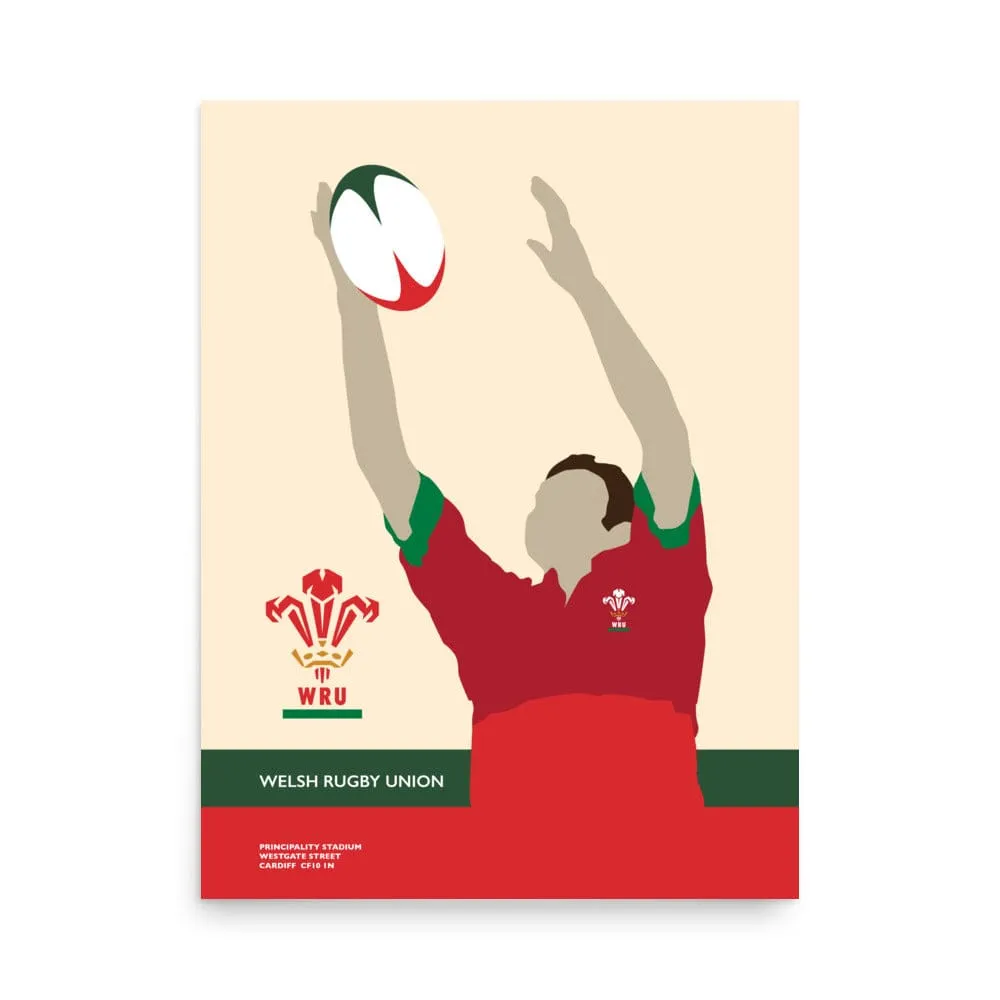 Wales 'Rugby Catch' Poster