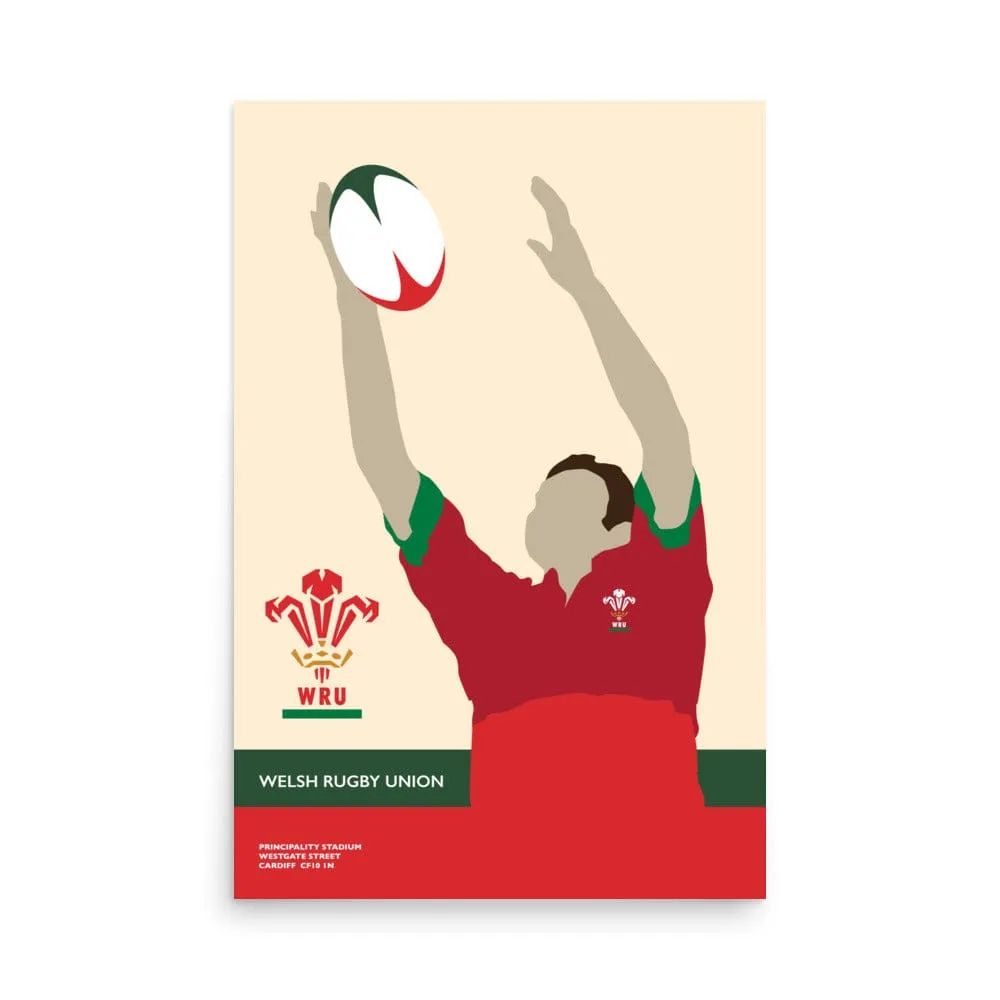 Wales 'Rugby Catch' Poster