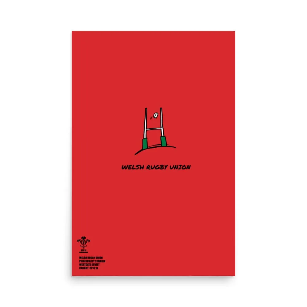 Wales Rugby 'Goal Post' Poster