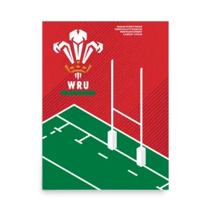 Wales 'Rugby Pitch' Poster