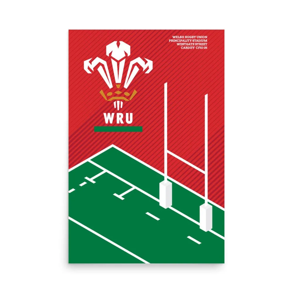 Wales 'Rugby Pitch' Poster