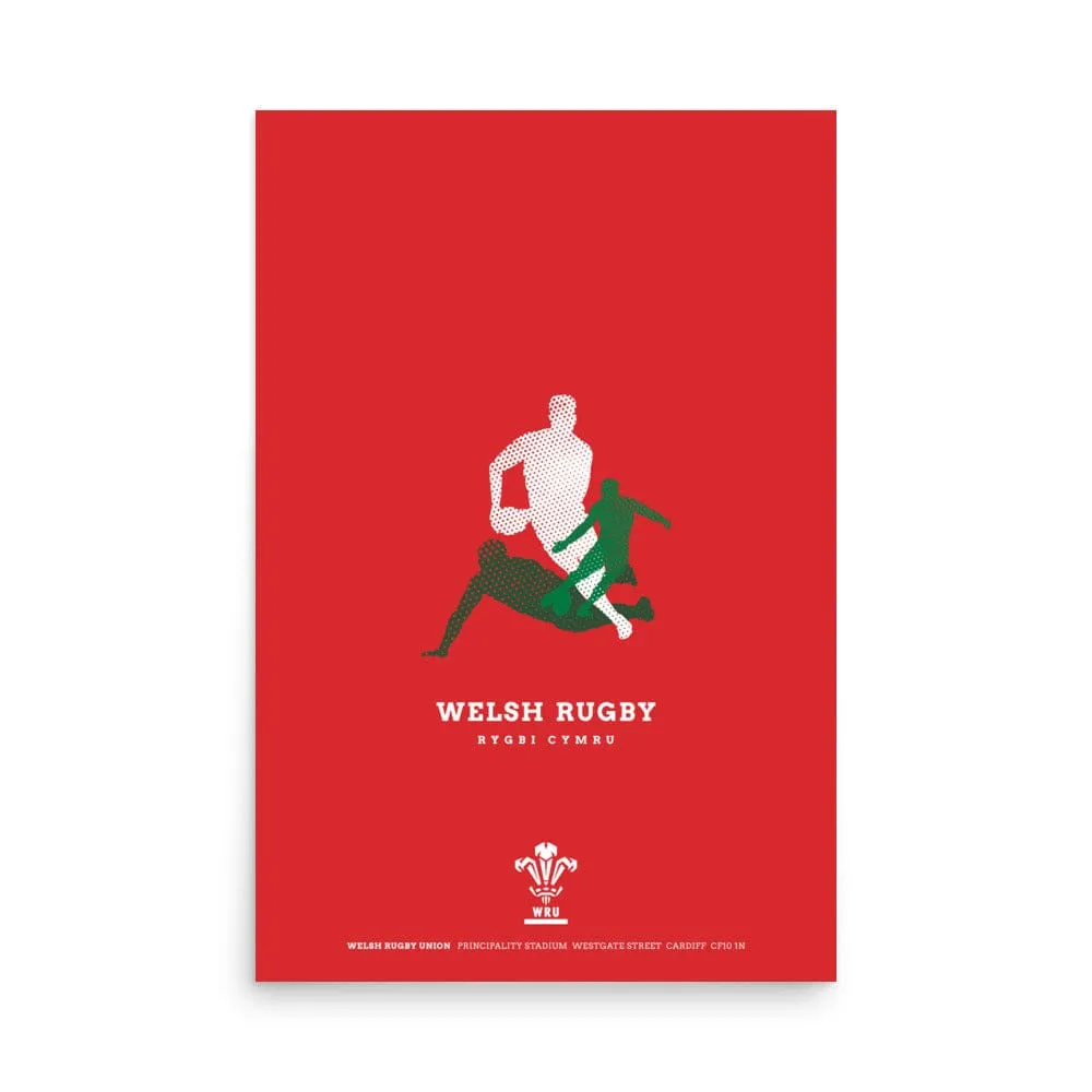 Wales Rugby 'Player Silhouette' Poster