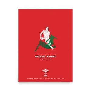 Wales Rugby 'Player Silhouette' Poster