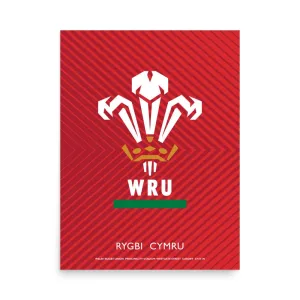 Wales 'RYGBI CYMRU' Logo Poster