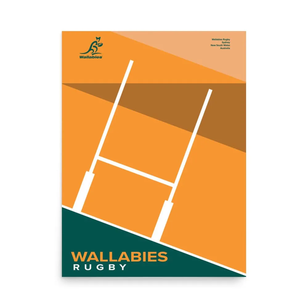 Wallabies Dynamic Goal Post Poster
