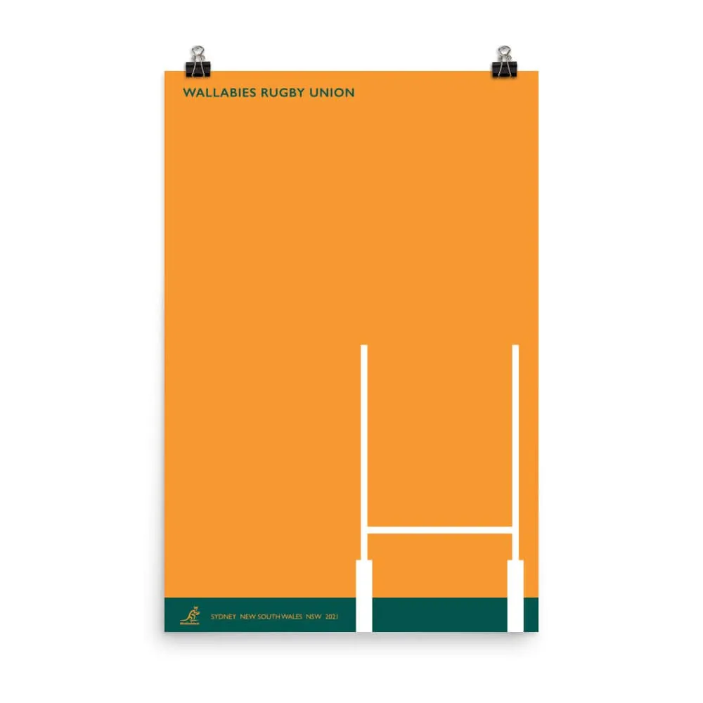 Wallabies Goal Post Poster