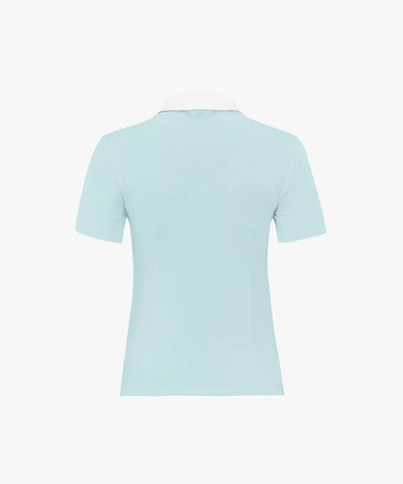 [Warehouse Sale] FAIRLIAR Ferrara Jacquard Collar T-Shirt  - Mint