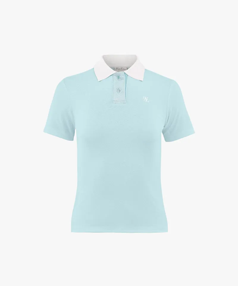 [Warehouse Sale] FAIRLIAR Ferrara Jacquard Collar T-Shirt  - Mint