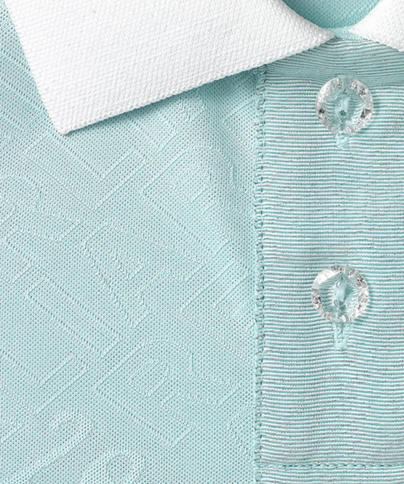 [Warehouse Sale] FAIRLIAR Ferrara Jacquard Collar T-Shirt  - Mint