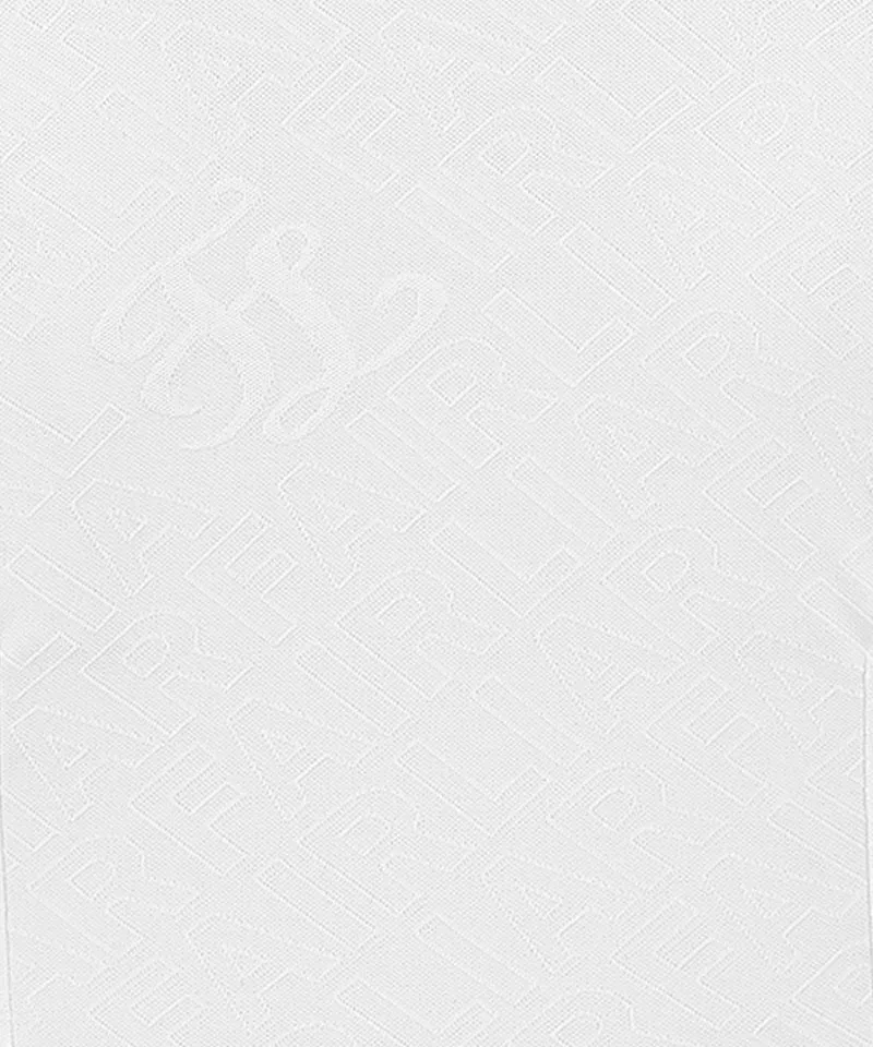 [Warehouse Sale] FAIRLIAR Ferrara Jacquard Collar T-Shirt - White