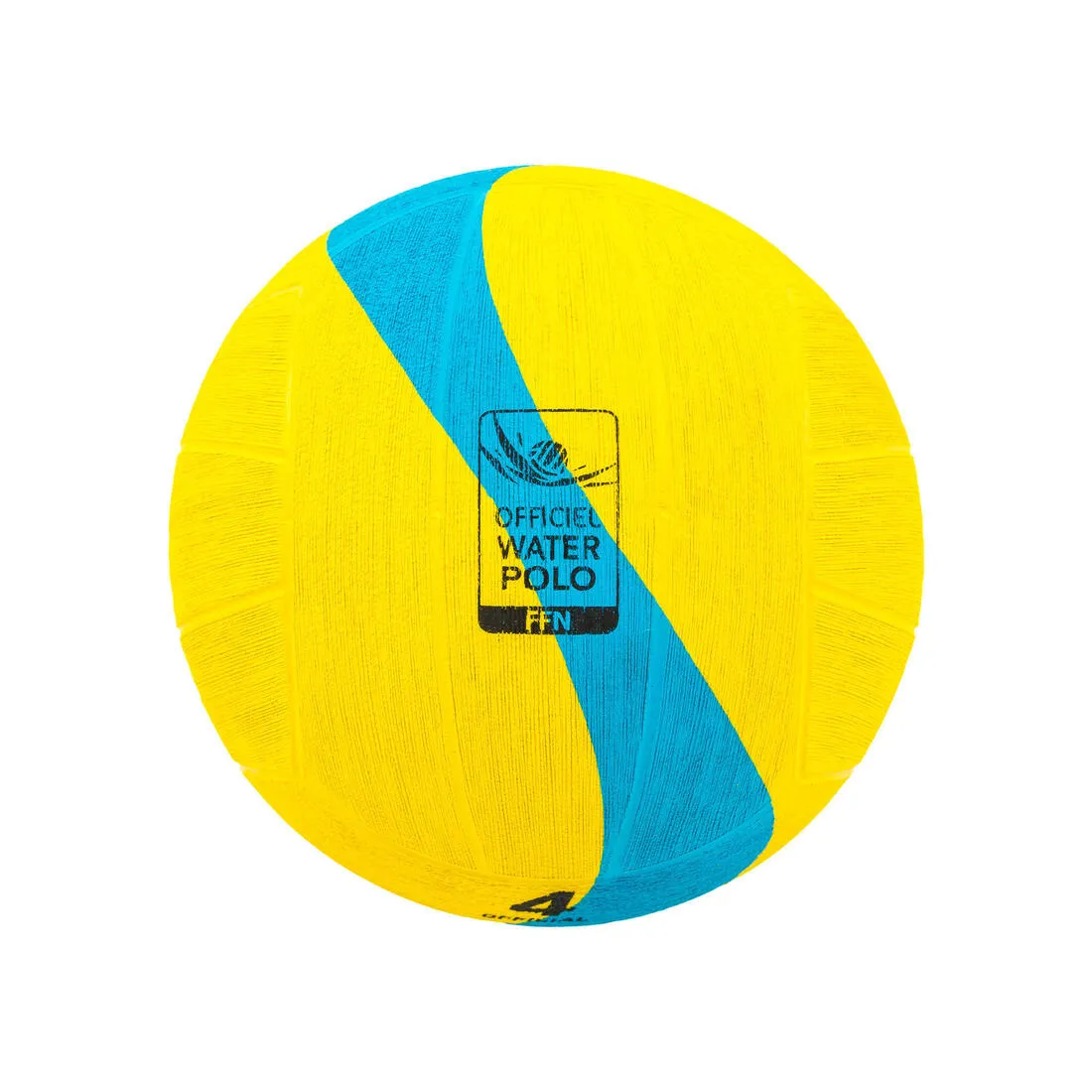 WATER POLO BALL WP500 OFFICIAL SIZE 4 - YELLOW/BLUE