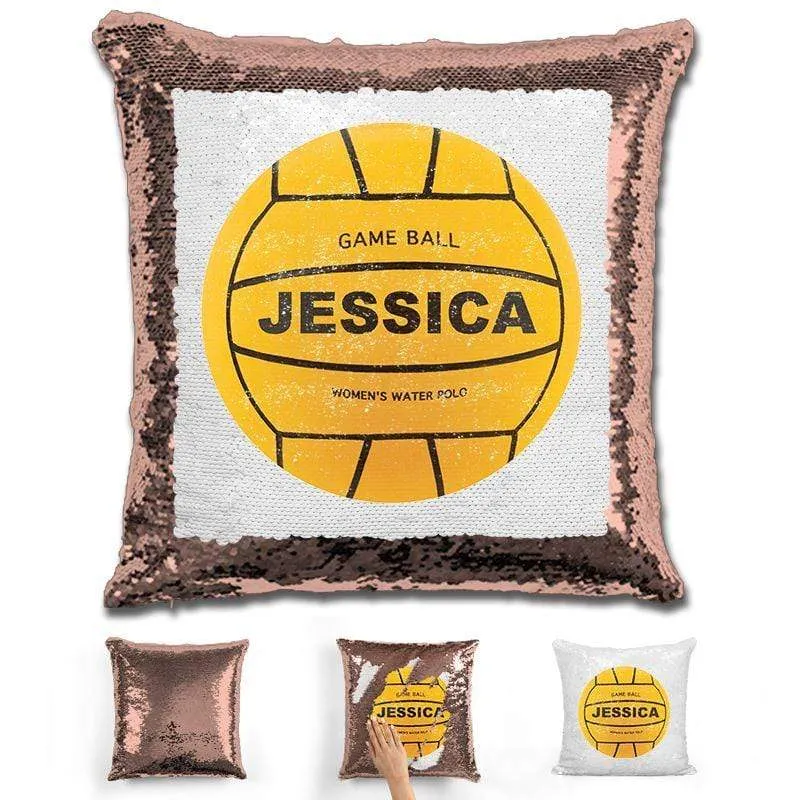 Water Polo Personalized Magic Sequin Pillow