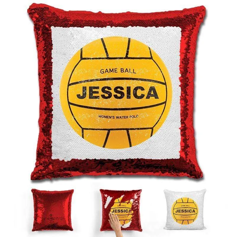 Water Polo Personalized Magic Sequin Pillow