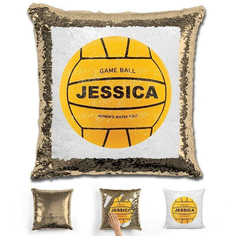Water Polo Personalized Magic Sequin Pillow