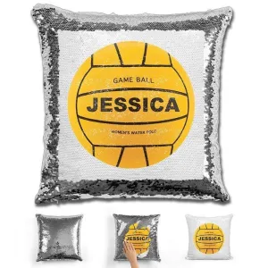Water Polo Personalized Magic Sequin Pillow