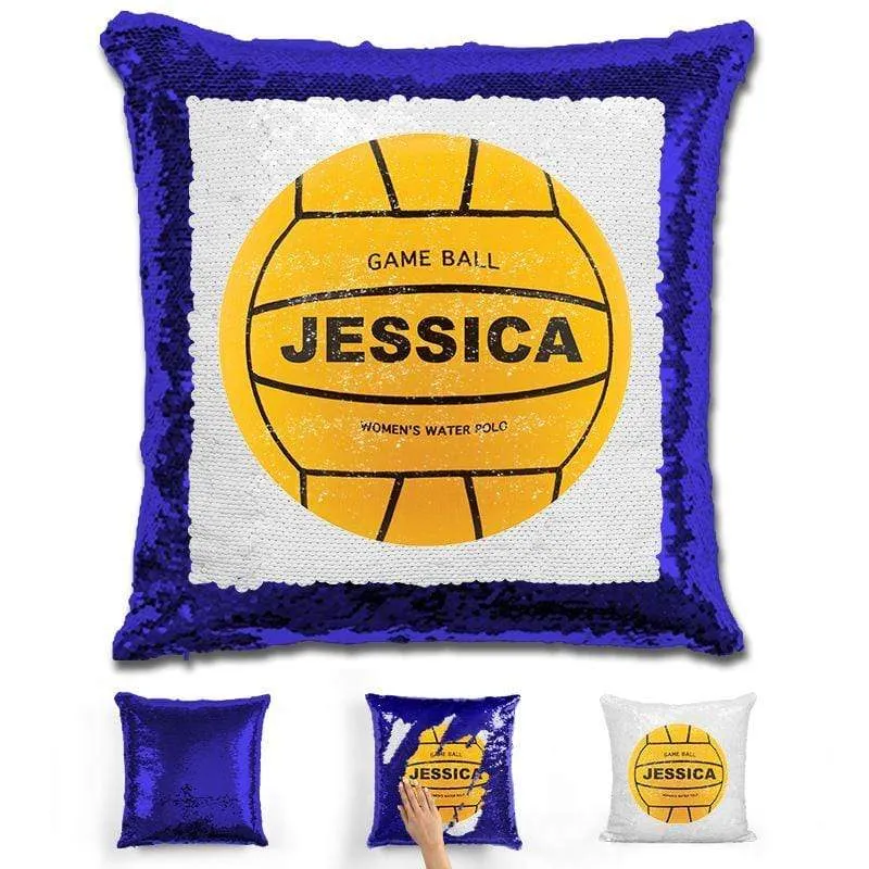 Water Polo Personalized Magic Sequin Pillow