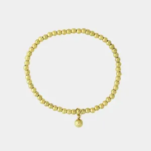 Water resistant bubble bracelet in gold