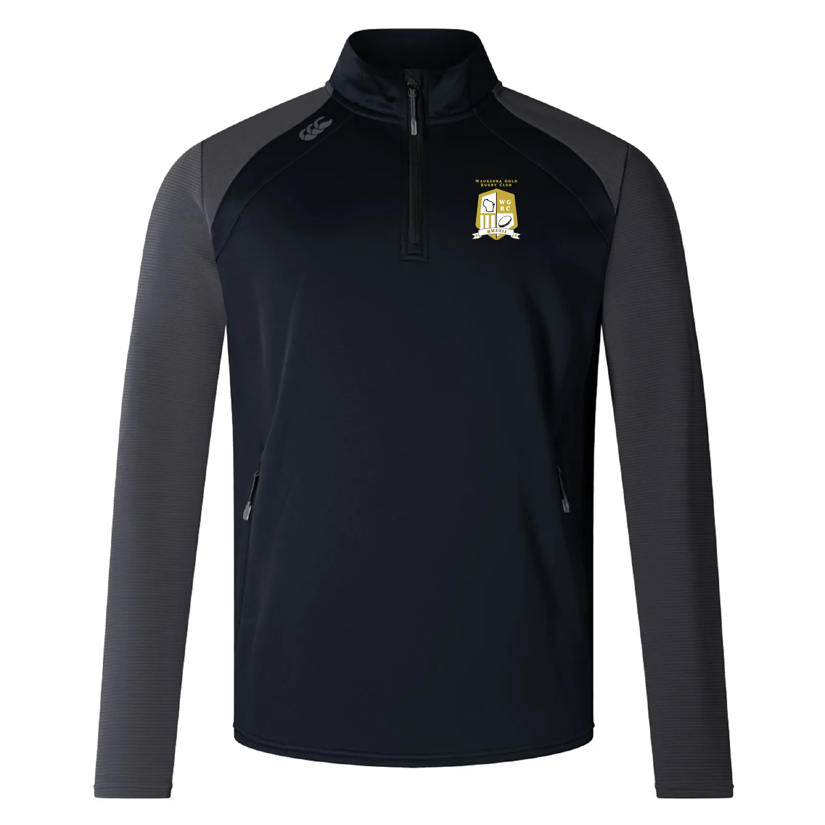 Waukesha Gold Rugby Elite 1/4 Zip Top by Canterbury