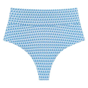 Wave Repeat Added Coverage High Rise Bikini Bottom