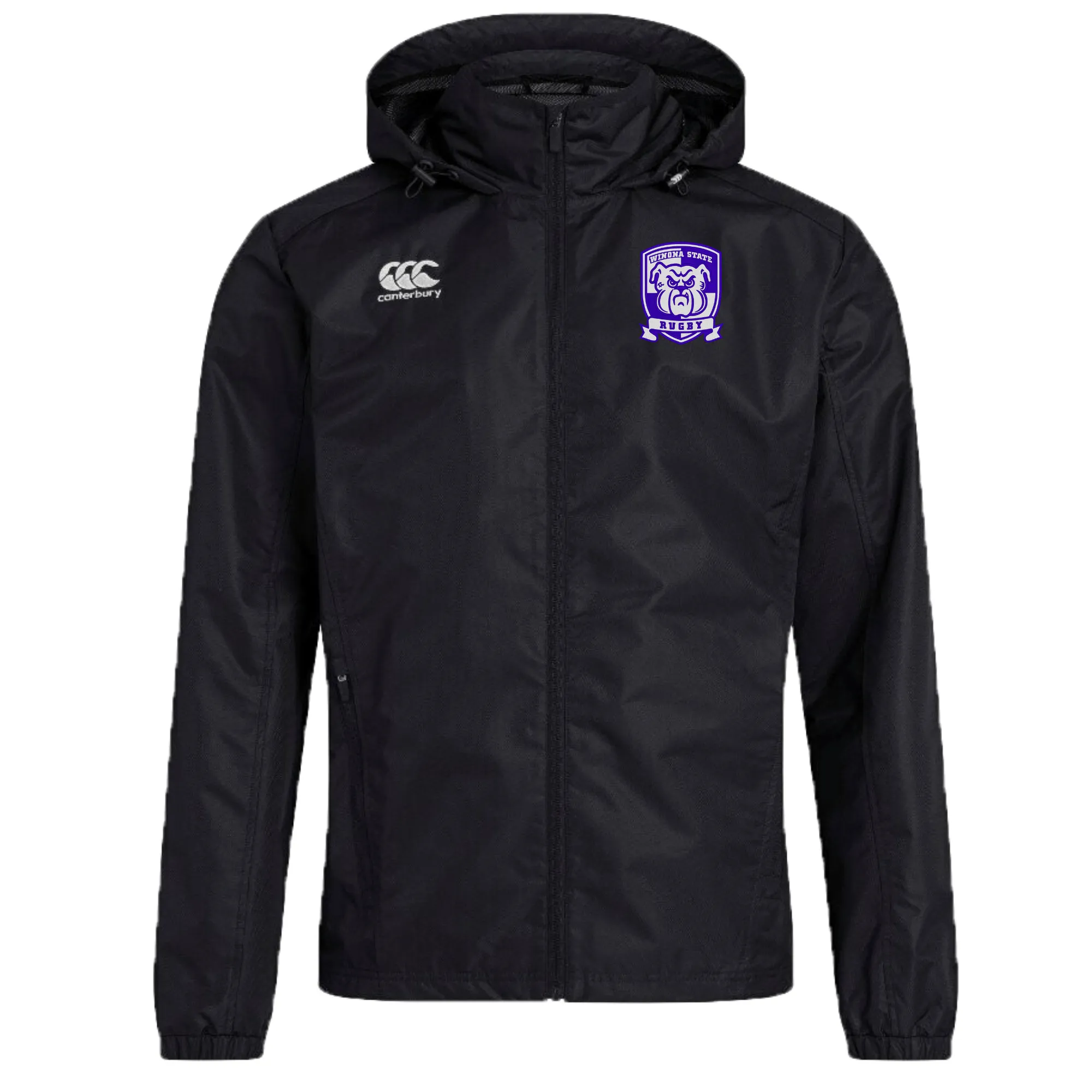 Winona State University Club Vaposhield Full Zip Rain Jacket by Canterbury