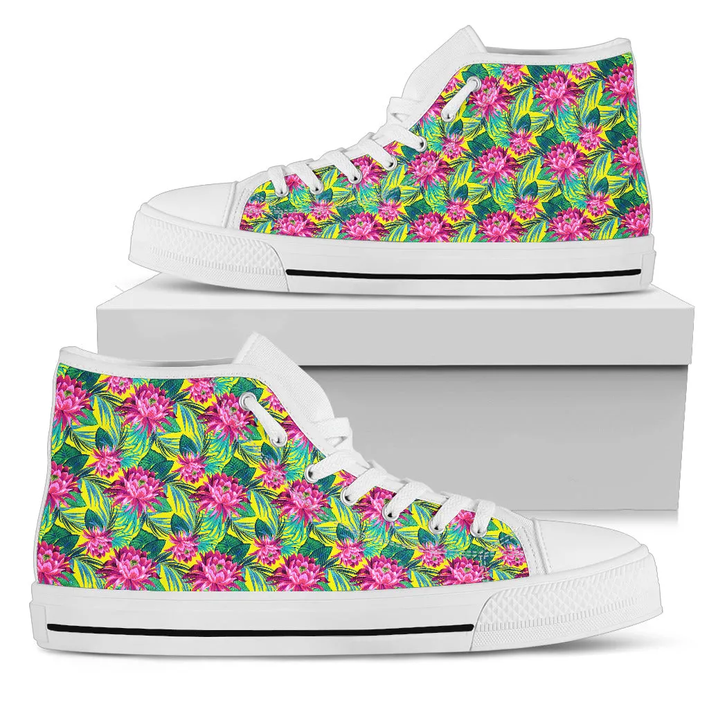 Womens Pink Lotus High Top.