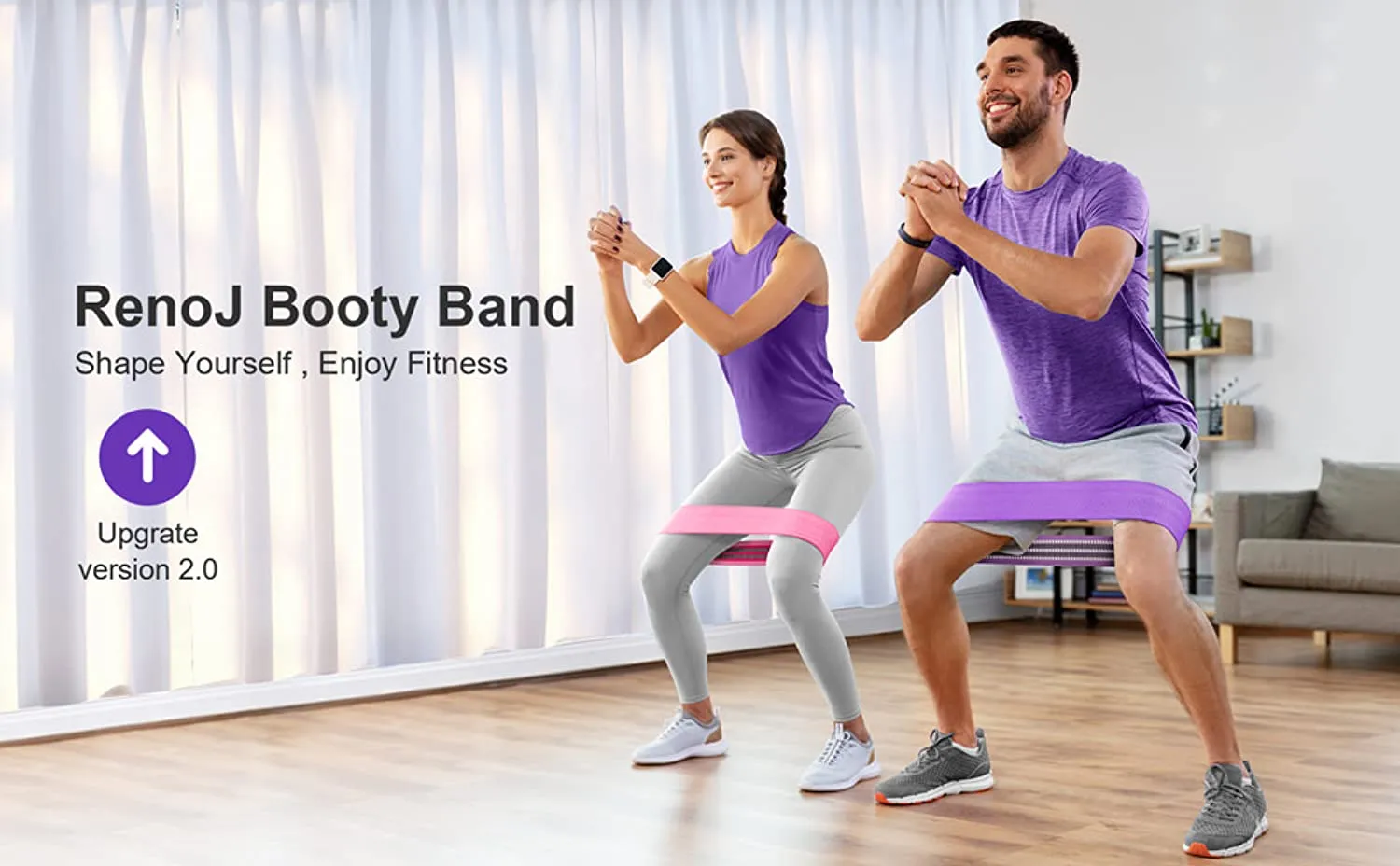 Workout Bands, Resistance Bands for Workout Equipment, 3 Levels Exercise Booty Bands