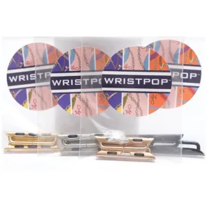 Wristpop - Black Rugby Stripe - 100% Artificial Silk