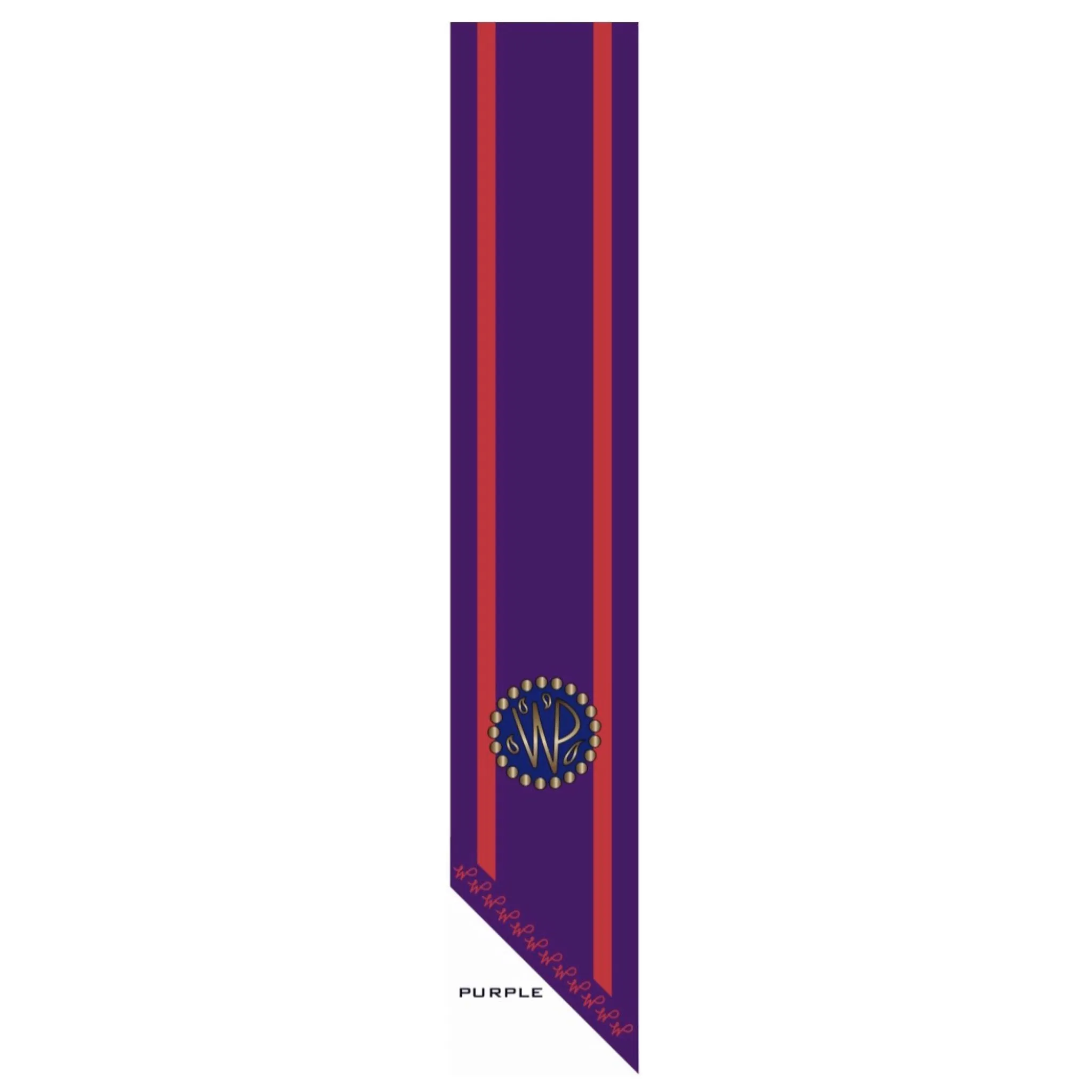 Wristpop - Purple Rugby Stripe Print - 100% Artificial Silk