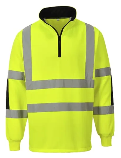 Xenon Rugby 1/4 zip Hi Viz Sweatshirt Portwest - B308