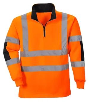 Xenon Rugby 1/4 zip Hi Viz Sweatshirt Portwest - B308