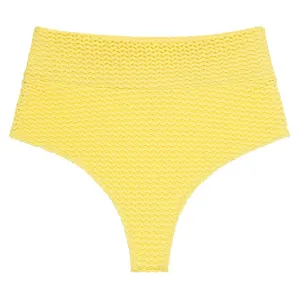 Yellow Crochet High Rise Bikini Bottom