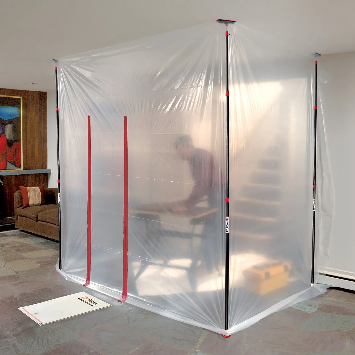ZipWall® ZP2 ZipPole® Dust Barrier 10' Pole Kit - 2/Pack